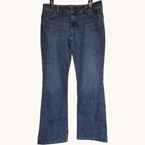 Wrangler Cowgirl Bootcut Embroidered Jeans 11/12 Pink Logo 34W / 32" Inseam